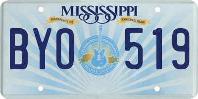 MS license plate BYO519