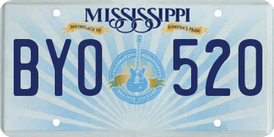 MS license plate BYO520
