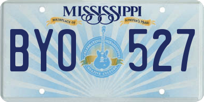 MS license plate BYO527