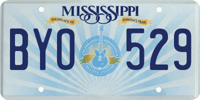 MS license plate BYO529