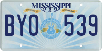 MS license plate BYO539