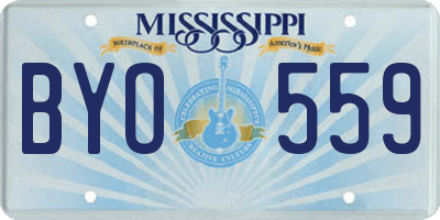 MS license plate BYO559