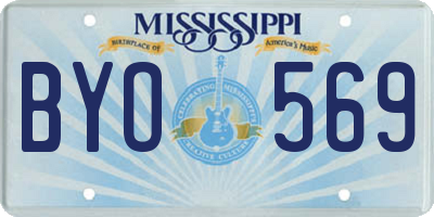 MS license plate BYO569