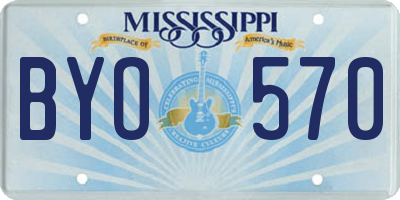 MS license plate BYO570