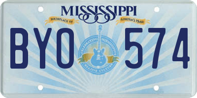 MS license plate BYO574