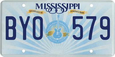 MS license plate BYO579