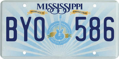 MS license plate BYO586