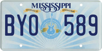 MS license plate BYO589