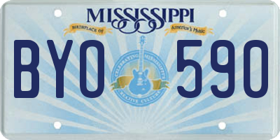 MS license plate BYO590