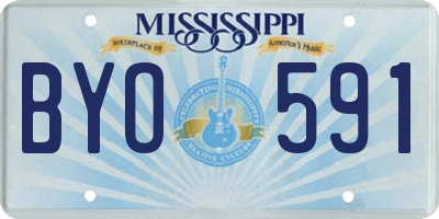 MS license plate BYO591
