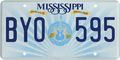 MS license plate BYO595