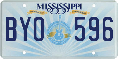MS license plate BYO596