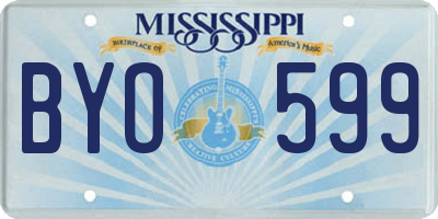 MS license plate BYO599