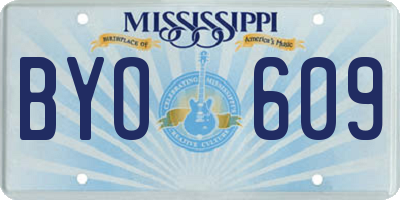 MS license plate BYO609