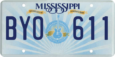 MS license plate BYO611