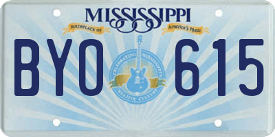 MS license plate BYO615