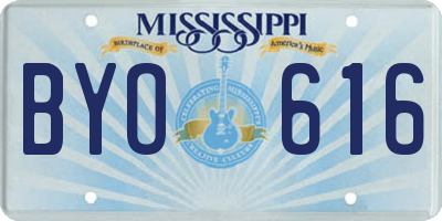 MS license plate BYO616