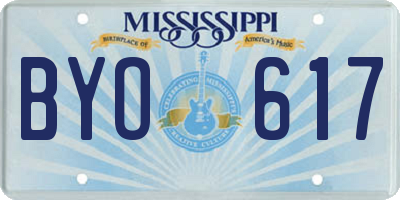 MS license plate BYO617