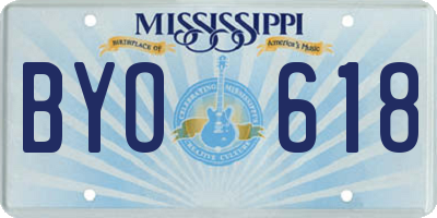 MS license plate BYO618