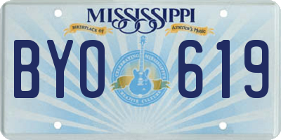 MS license plate BYO619