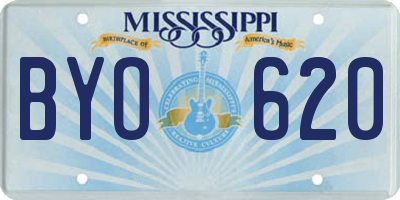 MS license plate BYO620