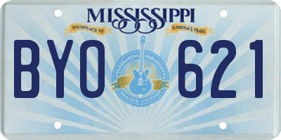 MS license plate BYO621