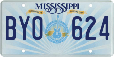 MS license plate BYO624