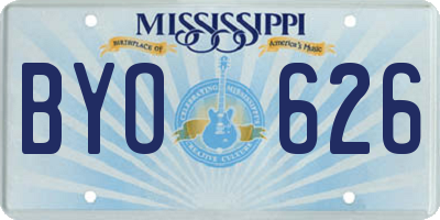 MS license plate BYO626