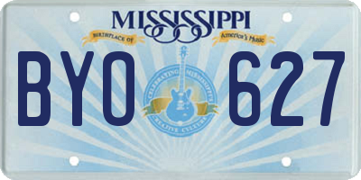 MS license plate BYO627