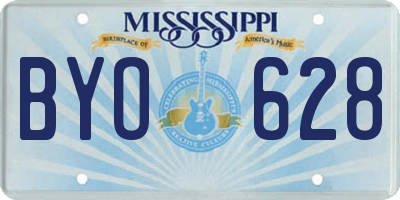 MS license plate BYO628