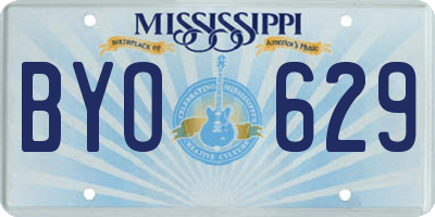 MS license plate BYO629
