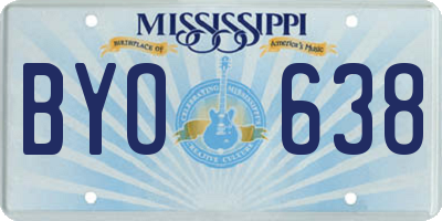 MS license plate BYO638