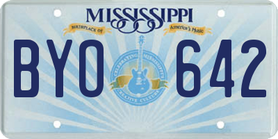 MS license plate BYO642