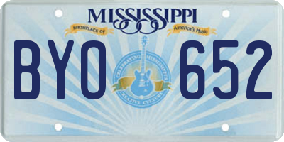 MS license plate BYO652