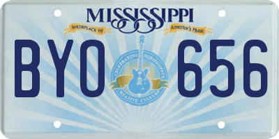MS license plate BYO656