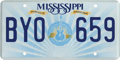 MS license plate BYO659