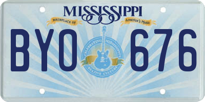 MS license plate BYO676
