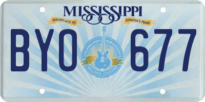 MS license plate BYO677