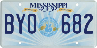 MS license plate BYO682