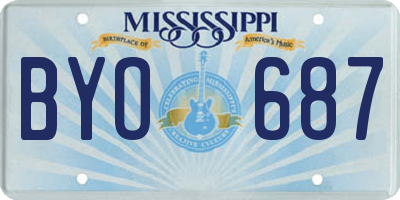 MS license plate BYO687