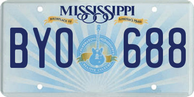 MS license plate BYO688