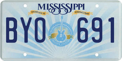 MS license plate BYO691