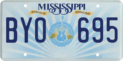MS license plate BYO695