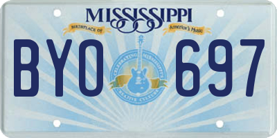 MS license plate BYO697