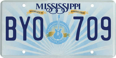 MS license plate BYO709