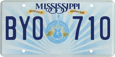 MS license plate BYO710