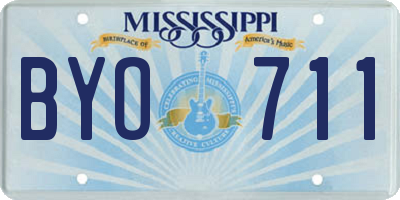 MS license plate BYO711