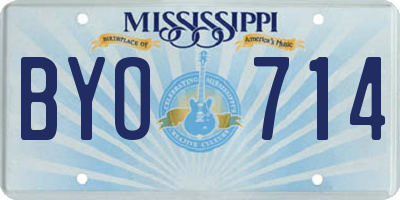 MS license plate BYO714