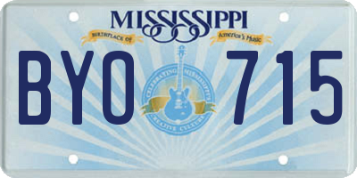 MS license plate BYO715