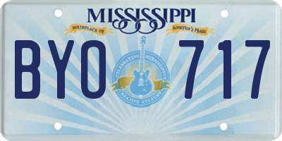 MS license plate BYO717